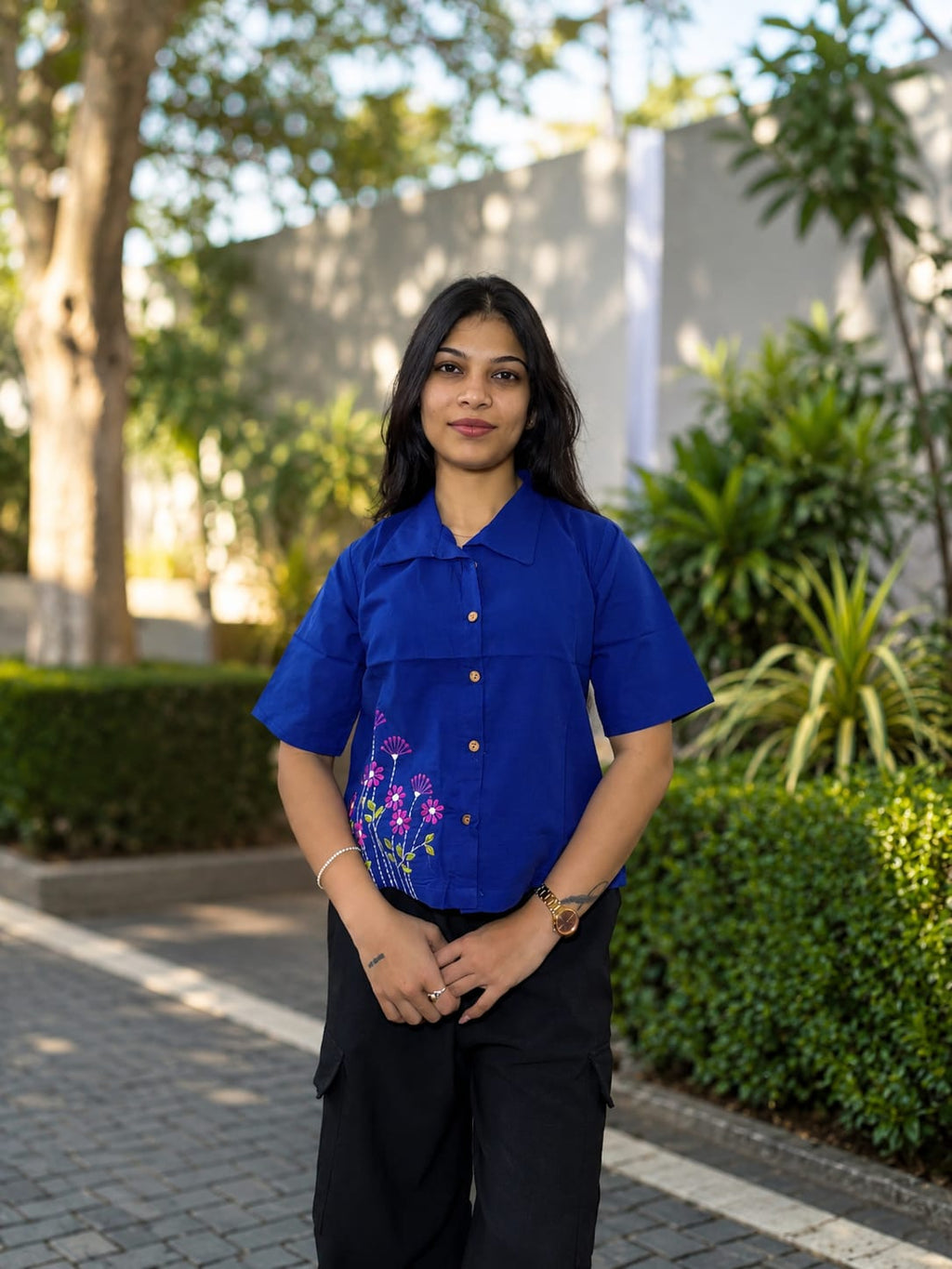BAISA DOR - BLUE BLOSSOM SHIRT